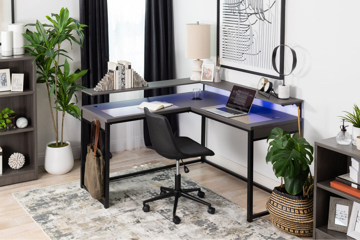 Ashley Lynxtyn Workstation Light Desk in Modern Office